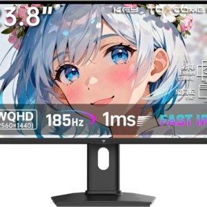 KTC 24インチ ゲーミングモニター WQHD(2560x1440) Fast IPS/185Hz/1ms sRGB127% DCI-P3 99% 400cd/㎡ HDR400 ΔE<3 低ブルーライト フリッカーフリー Adaptive sync HDMI2.0×2 DP1.4×1 USB2.0*1 3年保証 前後チルト・高さ調整・ 縦回転 工具不要 三年保証付き H24T7