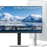 KTC 27インチ Mini LED モニター デュアルモード対応 4K 72Hz / FHD 144Hz DisplayHDR 1000 ピーク輝度1000cd/㎡ 広色域148%（色域容積）低ブルーライト HDMI/DP 高さ調整 VESA対応 3年保証 M27U6