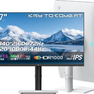 KTC 27インチ Mini LED モニター デュアルモード対応 4K 72Hz / FHD 144Hz DisplayHDR 1000 ピーク輝度1000cd/㎡ 広色域148%（色域容積）低ブルーライト HDMI/DP 高さ調整 VESA対応 3年保証 M27U6