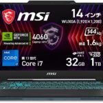 MSI ゲーミング ノートPC Cyborg 14 【14インチ小型・軽量1.6kg】【Core i7 & RTX 4060搭載・スケルトンデザイン】 Core i7 RTX 4060 14インチ WUXGA 144Hz 32GB 1TB Windows 11 Cyborg-14-A13VF-6003JP