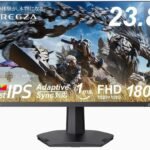 REGZA ゲーミングモニター 23.8インチ FHD 180Hz モンスターハンターワイルズ推奨画質 1ms(GTG) HDR10 Fast IPSパネル Adaptive Sync HDMI対応 RM-G245N
