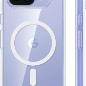 TORRAS 【Magsafe対応】 Google Pixel 9a ケース 衝擊吸収 防滑 ワイヤレス充電対応 半透明 防指紋 エアバッグクッション 搭載マグネット カラー交換可能ボタン Guardian-Mag クリア