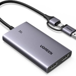 UGREEN 2K@30Hz HDMI キャプチャーボード 4K@30Hz パススルー機能 USB 3.0 フルHD 1080P 60Hz 超低遅延 録画 、Switch、PS5、Xboxなど対応