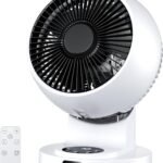 YONA サーキュレーター DCモーター 静音 省エネ「360°強風 分解丸洗い」 11段階風量 12時タイマー リモコン 小型 衣類乾燥 部屋干し 空気循環 18畳対応 PSE認証済み