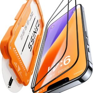 iphone 16e ガラスフィルム 用 【米軍No.1規格航空材料&独創的なガイド枠】 2枚セット いphone16e 保護フィルム 全面保護 最強硬度10H 耐衝撃 气泡なし Zeniss 自動吸着 貼付け簡単 iphone16eフィルム 超クリア画質 高光沢 ブルーライトカット 目の疲れ軽減 強化ガラス アイフォン16e 携帯フィルム 指紋防止 破損防止 飛散防止 超フィット感 極細黒縁あり 6.1インチ