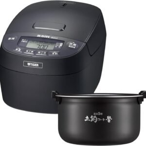 【WEB限定】タイガー魔法瓶 炊飯器 5合 日本製 圧力IH 炊きたて 遠赤5層土鍋コート釜 粒立ち保温 お手入れ簡単 ブラック JPV-N100K
