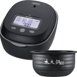 【WEB限定土鍋ご泡火炊き】タイガー魔法瓶 炊飯器 5合 土鍋圧力IH 日本製 連続ノンストップ加熱 多段階圧力 お手入れ簡単 内なべ3年保証 ブラック JPL-H10NK