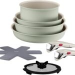 【オンライン限定】 ティファール 取っ手のとれる 鍋 フライパンセット 10点セット IH ガス火対応 専用取っ手2本付き PFOAなどの有害物質不使用 「インジニオ・ネオ IHパレット アミ」 こびりつきにくさ 長持ち ミントグリーン L834SA