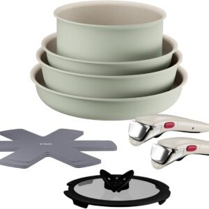 【オンライン限定】 ティファール 取っ手のとれる 鍋 フライパンセット 10点セット IH ガス火対応 専用取っ手2本付き PFOAなどの有害物質不使用 「インジニオ・ネオ IHパレット アミ」 こびりつきにくさ 長持ち ミントグリーン L834SA