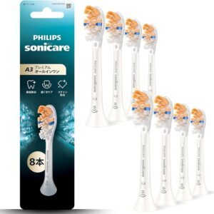 【正規品・最上位モデル】フィリップス 替えブラシ ソニッケアー A3 プレミアムオールインワンレギュラー (8本) 正規品 HX9098/14 ホワイト【Amazon.co.jp限定】