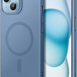 【米軍MIL規格・Magsafe対応】ESR iPhone 15 ケース Magsafe対応 シリコン ワイヤレス充電対応 耐衝撃 iPhone15 ケース 軽量 薄型 磁気 スマホケース iPhone15対応 Cloudシリーズ ウインターブルー