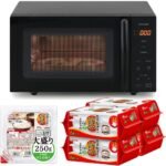 【電子レンジ＋国産パックご飯セット】アイリスオーヤマ レンジ 18L フラットテーブル 単機能 全国対応 ヘルツフリー 仕上がり調整 PMG-F188-B ブラック＋パックご飯 250g 国産米 100% 24パック