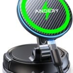 スマホホルダー 車 ワイヤレス充電 マグネット【15W急速充電+真空吸盤の最強コンビ】安定性拔群 車 スマホスタンド【超強磁力】24×N55磁石 Mag-safe 車載 【360°回転な台座×多角度自由調節】カー用品 車載スマホホルダー LEDライト マグセーフ 車載 充電器 片手操作 1秒で着脱 車用品 携帯ホルダー 折りたたみ式 高級合金素材 iPhone&Android多機種と多車種が対応