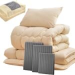 タンスのゲン 布団セット シングル 7点セット【高密度固綿 三層敷布団】カバー付き 抗菌 防臭 防カビ 洗える 収納ケース付き ホコリが出にくい 掛布団 敷布団 枕 26700013(76210)