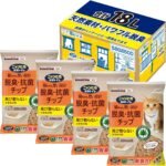 ニャンとも清潔トイレ 猫砂 [天然素材 パワフル脱臭] 脱臭・抗菌チップ 大きめの粒 4.5L×4個 システムトイレ 猫用 消臭 [Amazon.co.jp限定] (ケース販売)