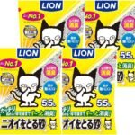 ライオン 猫砂 ニオイをとる砂 5.5Lx4袋 鉱物タイプ 無香料 全自動猫トイレ対応 LION PET