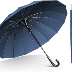 傘 メンズ 長傘 【高強度16本骨・超大サイズ】 直径115cm ジャンプ傘 大きい 230T超撥水 雨傘 丈夫なグラスファイバー 耐風傘 ワンタッチ 自動開け 埋め込みボタン 晴雨兼用 紳士傘 軽量 メンズ レディース 豪雨 梅雨対策 台風対応 男女兼用 収納カバー付き