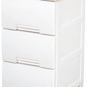 天馬(Tenma) 使いやすさを追求したチェスト サイズバリエーション豊富 日本製 完成品 フィッツプラス 3段 特許取得済 引出しロック付きで抜け落ちを防ぐ スムーズな引出し 脚付き 木製天板 インテリアに合うリビングチェスト タンス 収納ケース 衣装ケース プラスチック 【組立不要】 【色 メープル】 【サイズ F3503】 【幅35×奥行41×高さ66cm】