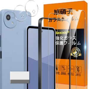 対応 Aquos wish 5 ガラスフィルム Aquos wish5 ガイド枠付き 指紋防止 【2*フィルム + 2*レンズ保護フィルム+ 1*クリーニングツール】国産旭硝子材質 Aquoswish 5 薄型 強化ガラス 高光沢 液晶 ケース 9H硬度 厚さ0.26mm超薄型 高透過率 気泡なし ラウンドエッジ加工 簡単貼り付け 3D Touch対応 SENXLL-wish 5 G05