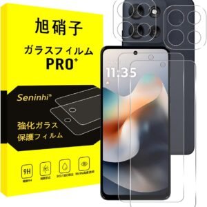 対応 MOTO G66J / G66Y 5G ガラスフィルム + レンズ保護フィルム 指紋認証対応 【2+2枚セット-国産旭硝子素材】モトローラ Motorola G66Y 5G フィルム 強化ガラス 液晶/レンズ 保護 硬度9H 耐衝撃 飛散防止 貼り付け簡単 自動吸着 気泡ゼロ 指紋防止 ラウンドエッジ加工 超薄0.26mm 超高質感 3D Touch対応 SENTM-66J22