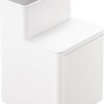 山崎実業(Yamazaki) 替えブラシ 収納付き 流せるトイレブラシ スタンド ホワイト 約W11XD12XH17cm タワー tower トイレブラシケース トイレ掃除 5722