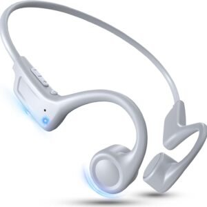 骨伝導イヤホン bluetooth こつでんどう イヤホン bluetooth オープンイヤー 耳を塞がない ワイヤレス ランニング 28g軽量設計 10時間連続再生 Type-C急速充電 通話ノイズキャンセリング 物理ボタン操作 ながら聴き スポーツ/アウトドア/通勤（グレー）
