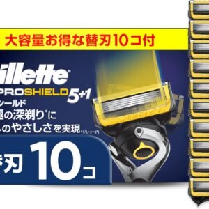 Gillette 【正規品】 ジレット 髭剃り 替刃 10個 カミソリ 剃刀 メンズ 深剃り 肌に優しい プロシールド 【Amazon.co.jp限定】
