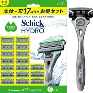 Schick(シック) ハイドロ 敏感肌 クラブパック（本体＋刃１７コ）男性用 髭剃り カミソリ