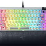Razer レイザー BlackWidow V4 75% Phantom White Edition ゲーミングキーボード ホットスワップ対応 オレンジ タクタイル メカニカルスイッチ Chroma RGB リストレスト付属 英語配列 ブラックウィドウブイフォー 75% ファントムホワイトエディション 【日本正規代理店保証品】