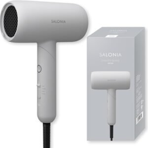 SALONIA サロニア スムースシャイン ドライヤー 大風量 速乾 軽量 ヘアドライヤー ホワイト【Amazon.co.jp限定】