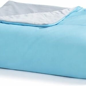 【最高級ｘ深い眠りサポート】 夏用 キルトケット 接触冷感 リバーシブル 洗える 薄手 軽量 Q-max0.46/0.55 吸湿通気 ひんやり 春夏秋用 (水色(両面冷感タイプ), シングル(140x190cm))