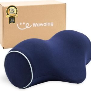 【柔道整復師推薦】Wawalag(ワワラグ) りらっくび 首 ストレッチ 首枕 ネックピロー 伸ばす 枕 誕生日プレゼント 男性 女性 ギフト 母の日 父の日 低反発形状記憶フォーム (ネイビー)