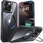 【デザイン受賞シリーズ！】ESR iPhone 16 Pro ケース Magsafe対応 カメラコントロール 米軍MIL規格の保護 耐黄変 耐衝撃 隠れスタンド いPhone16Pro ケース スマホケース 傷防止背面 iPhone16 Pro ケース対応 アイフォン 16 プロ対応 いphone16 Pro ケース 対応 Classicシリーズ クリア_ブラック