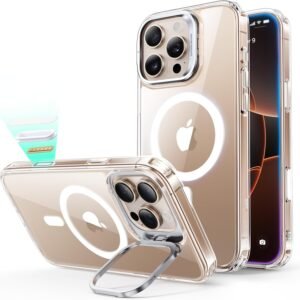 【デザイン受賞シリーズ！】ESR iPhone16Pro ケース カメラコントロール Magsafe対応 いPhone16Pro ケース 米軍MIL規格取得 耐黄変 耐衝撃 隠れスタンド iPhone 16 Pro対応 スマホケース 傷防止背面 あいふぉん16Pro Classicシリーズ クリア
