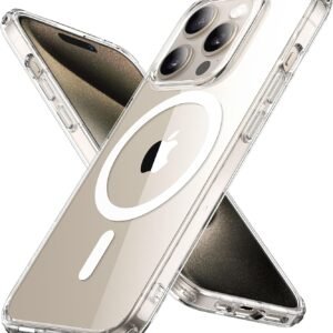 【米軍MIL規格・Magsafe対応】ESR iPhone 15 Pro ケース ワイヤレス充電対応 耐黄変 耐衝撃 ストラップホール付き エアガードコーナー いphone15pro ケース 傷に強い背面 傷防止 指紋防止 滑り止め iPhone15Pro ケース 磁気スマホケース Classicシリーズ（クリア）