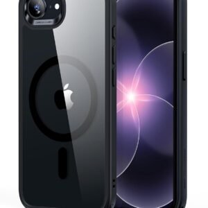 ESR iPhone 17e ケース【3倍米軍MIL規格・MagSafe対応】 iPhone16e用 いphone17eケース 黄変防止 耐衝撃 米軍MIL規格認証 最大7倍の磁力ロック ワイヤレス充電 マグセーフ 指紋防止 滑り止め 軽薄型 PC背面TPUバンパー アイフォン16e iPhone17eケース Classicスマホカバーあいふおん17e(HaloLock)クリア_ブラック
