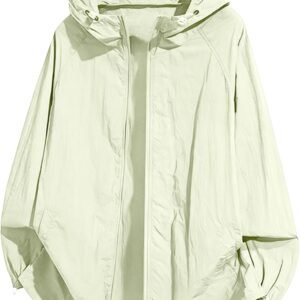 [ANGJ] ラッシュガード パーカー メンズ レディース ナイロン100％ 超軽量 接触冷感 UVカット UPF50+ 速乾 通気性 フード付き 長袖 無地 シンプル おしゃれ 体型カバー 大きいサイズ S〜5L相当 海 登山 普段着