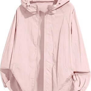 [ANGJ] ラッシュガード パーカー メンズ レディース ナイロン100％ 超軽量 接触冷感 UVカット UPF50+ 速乾 通気性 フード付き 長袖 無地 シンプル おしゃれ 体型カバー 大きいサイズ S〜5L相当 海 登山 普段着