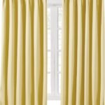 Hansleep カーテン 1級遮光 2枚組 幅100cm丈140cm イェロー 断熱 防寒 防音 省エネ 厚手 無地 おしゃれ 洗える リビング用 (イェロー, 幅100cm×丈140cm)