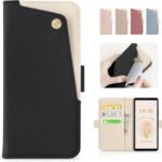 CASSYOOK for xperia 1 vi ケース 手帳型 エクスペリア1 vi ケース カバー カードポケット付き so51e/sog13 ケース 手帳型 全面保護 カード収納 横置きスタンド機能 高級PUレザー おしゃれ 上質な手触り 擦り傷防止 Xperia 1 6 ケース（ブラック）