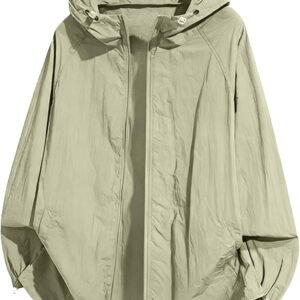 [ANGJ] ラッシュガード パーカー メンズ レディース ナイロン100％ 超軽量 接触冷感 UVカット UPF50+ 速乾 通気性 フード付き 長袖 無地 シンプル おしゃれ 体型カバー 大きいサイズ S〜5L相当 海 登山 普段着