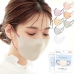 [CICIBELLA] マスク 不織布 立体 バイカラー 3dマスク ふしょくふ マスク 冷感マスク 小顔 おしゃれ 立体マスク 小さめ 耳が痛くならない 肌に優しい 20枚 使い捨て カラーマスク 20枚 柔らかい 通気性 バイカラーマスク 夏用 涼しい ひんやり レディース メンズ シシベラマスク