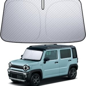 【6層断熱素材】 Lamicall スズキ ハスラー MR52S MR92S型 2代目 車 フロントガラス サンシェード : 車サンシェード 日除け 車 クルマ フロントサンシェード 車用 フロントガラス サンシェード 折り畳み式 カーシェード カー用品 遮光 uvカット 紫外線遮蔽 さんしえーど 擦り傷防止 断熱素材 暑さ対策 頑丈 収納ポーチ付き