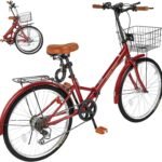 Mixiu 折りたたみ自転車 シマノ7段変速 高炭素鋼フレーム 折り畳み自転車 20インチ/24インチ 厚めのサドル リアキャリア・カゴ・ライト・ワイヤーロック・空気入れ付き 軽量 自転車 通勤 通学 街乗り 男女兼用
