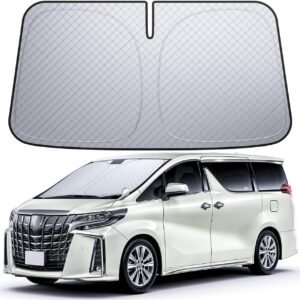 【6層断熱素材】 Lamicall トヨタ アルファード/ヴェルファイア 30系 フロントガラス サンシェード: 車サンシェード 日除け 車 クルマ フロントサンシェード, 車用 フロントガラス サンシェード 折り畳み式 カーシェード 断熱 カー用品 遮光 遮熱 uvカット 紫外線遮蔽 フロントサンシェード さんしえーど 擦り傷防止 断熱素材 暑さ対策 頑丈 収納ポーチ付き