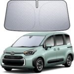 【6層断熱素材】 Lamicall トヨタ 新型 シエンタ 10系 フロントガラス サンシェード : 車サンシェード 日除け 車 クルマ フロントサンシェード, 車用 フロントガラス サンシェード 折り畳み式 カーシェード 断熱 カー用品 遮光 遮熱 uvカット 紫外線遮蔽 フロント さんしえーど 擦り傷防止 断熱素材 暑さ対策 頑丈 収納ポーチ付き (1353*883mm)