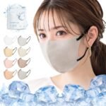 [CICIBELLA] マスク 不織布 立体 バイカラー 3dマスク ふしょくふ マスク 冷感マスク 小顔 おしゃれ 立体マスク 小さめ 耳が痛くならない 肌に優しい 20枚 使い捨て カラーマスク 20枚 柔らかい 通気性 バイカラーマスク 夏用 涼しい ひんやり レディース メンズ シシベラマスク