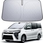 【6層断熱素材】 Lamicall トヨタ ヴォクシー ノア 80系 フロントガラス サンシェード: 車サンシェード 日除け 車 クルマ フロントサンシェード VOXY NOAH 車用 フロントガラス サンシェード 折り畳み式 カーシェード 断熱 カー用品 遮光 遮熱 uvカット 紫外線遮蔽 フロント さんしえーど 擦り傷防止 断熱素材 暑さ対策 頑丈 収納ポーチ付き