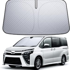 【6層断熱素材】 Lamicall トヨタ ヴォクシー ノア 80系 フロントガラス サンシェード: 車サンシェード 日除け 車 クルマ フロントサンシェード VOXY NOAH 車用 フロントガラス サンシェード 折り畳み式 カーシェード 断熱 カー用品 遮光 遮熱 uvカット 紫外線遮蔽 フロント さんしえーど 擦り傷防止 断熱素材 暑さ対策 頑丈 収納ポーチ付き