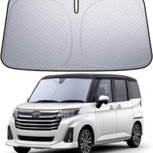 【6層断熱素材】 Lamicall トヨタ ルーミー タンク フロントガラス サンシェード : 車サンシェード 日除け 車 クルマ フロントサンシェード, 車用 フロント ガラス サンシェード 折り畳み式 カーシェード カー用品 遮光 遮熱 uvカット 紫外線遮蔽 さんしえーど 擦り傷防止 断熱素材 暑さ対策 頑丈 収納ポーチ付き (1455*705mm)